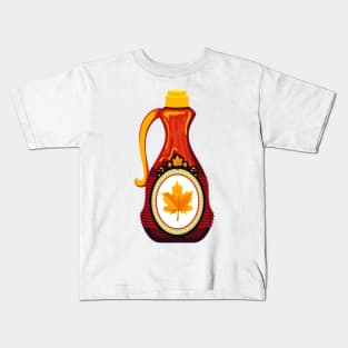 Cute Maple Syrup Bottle Kids T-Shirt